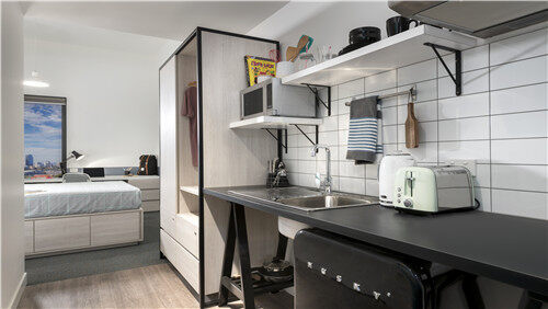 London student accommodations with gyms or fitness centers,Shared student flat monthly costs London