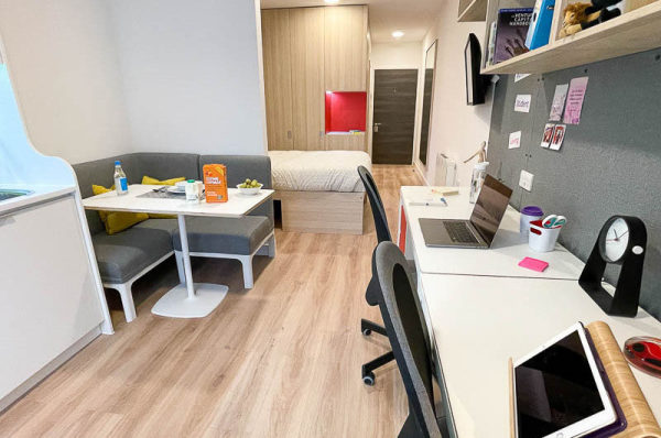 London student accommodation application process,Shared student flat monthly costs London