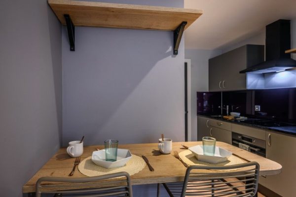 Furnished vs unfurnished student apartments in Stoke,Stoke student flats with a balcony.