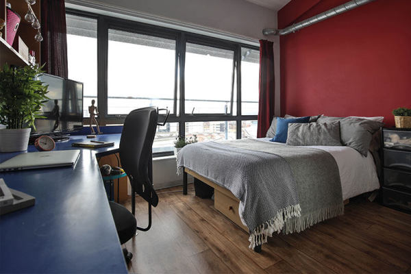 London student accommodations with gyms or fitness centers,London student flats with a balcony.