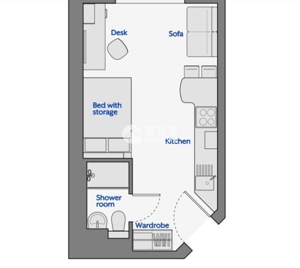 Aberdeen university campus vs off-campus housing,Aberdeen student flats with a balcony.