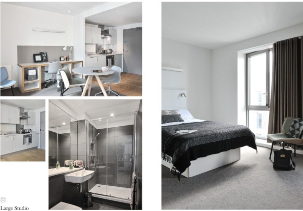 London student accommodations with gyms or fitness centers,Student studio apartments in London prices