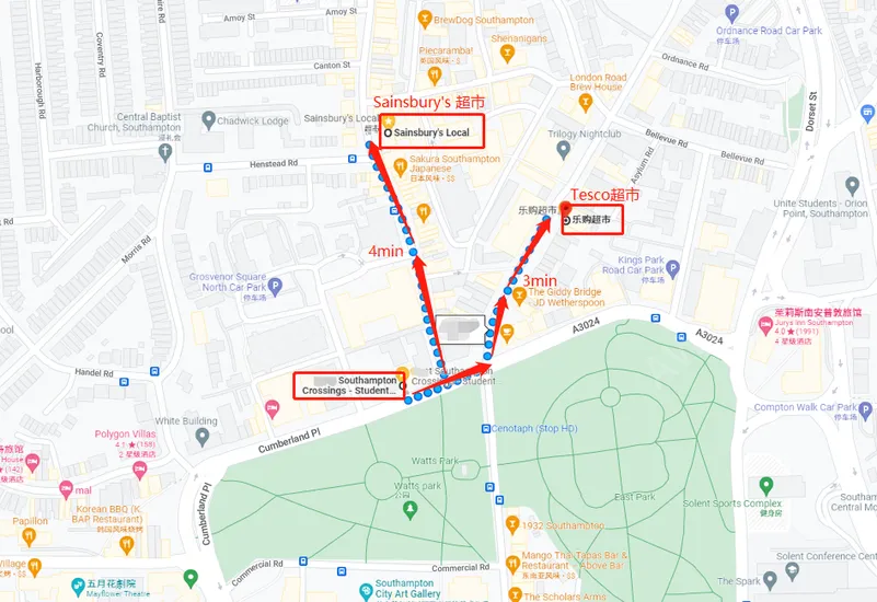 南安普顿单身公寓租房[单身公寓]Southampton Crossings