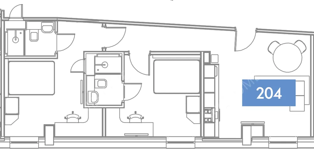 利兹单身公寓租房[单身公寓]Vita Student Leeds Portland Crescent