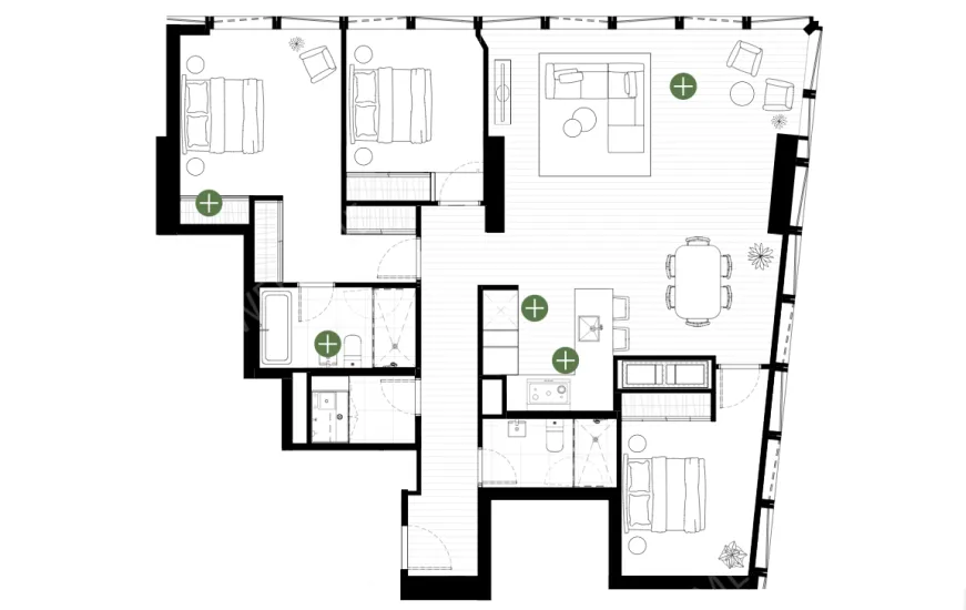 墨尔本单身公寓租房[单身公寓]Home Southbank