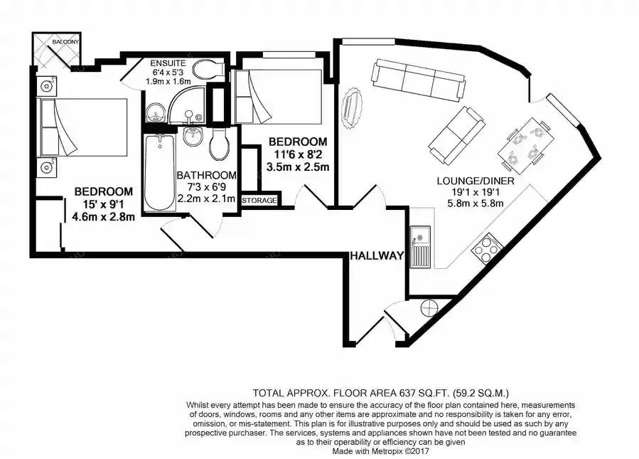 倫敦租房Trentham Court 2B