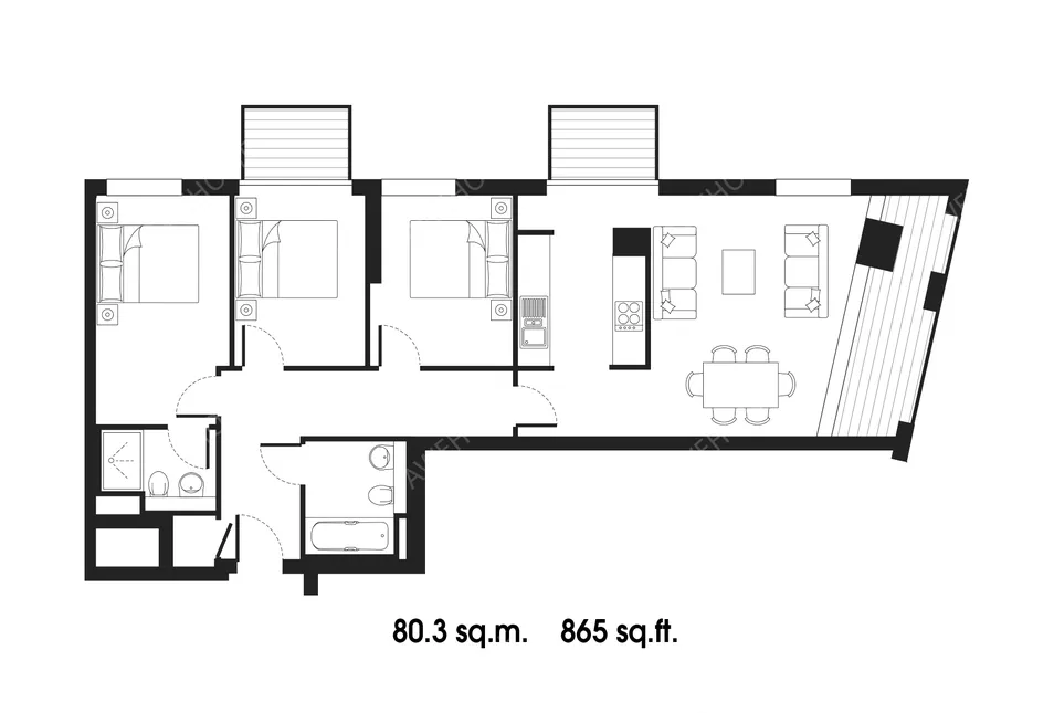 倫敦租房Lincoln Plaza 3B