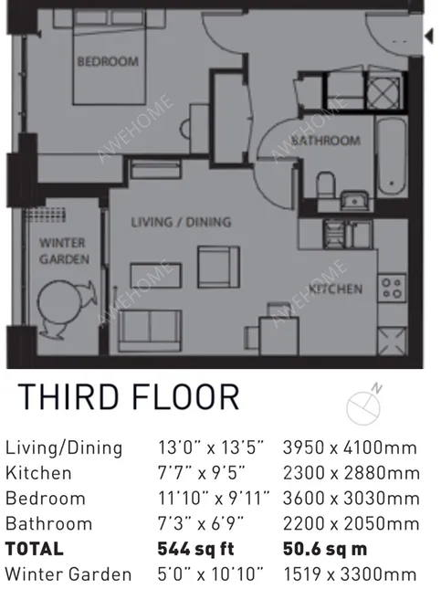 倫敦租房Wiverton Tower 1B