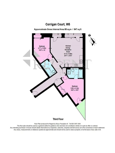 倫敦租房Corrigan Court 2B