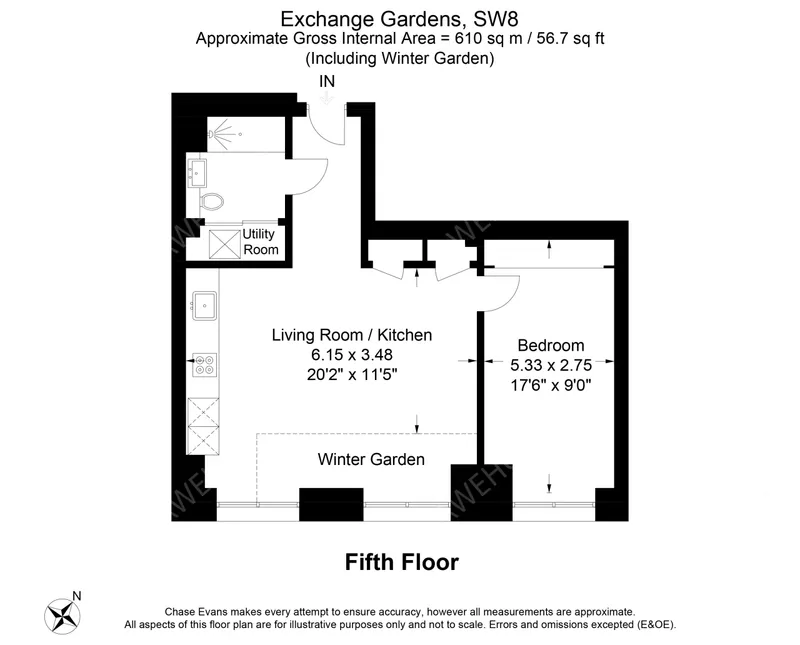 倫敦租房Exchange Gardens 1B