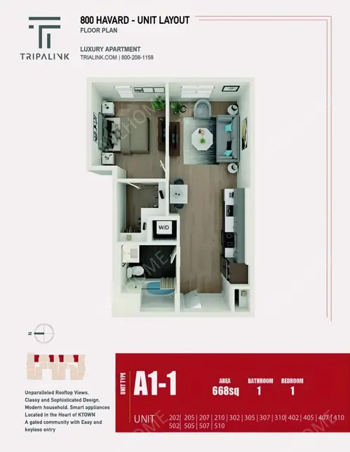 洛杉磯租房The Harper Apartments