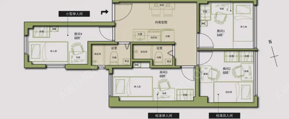 中國香港租房佐敦廣東道556-558號整棟式公寓