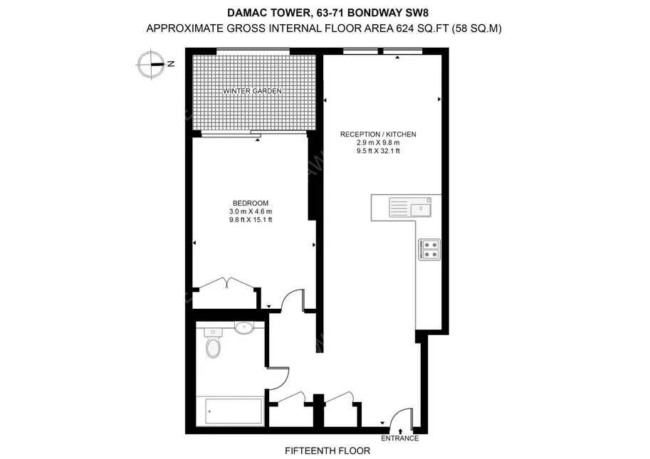 倫敦租房Damac Tower 1B
