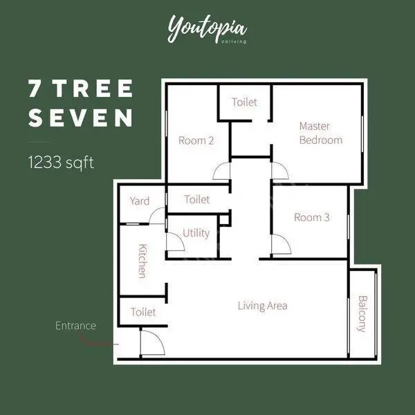 加影租房近 拉曼大學雙溪龍校區 7 Tree Seven Residence