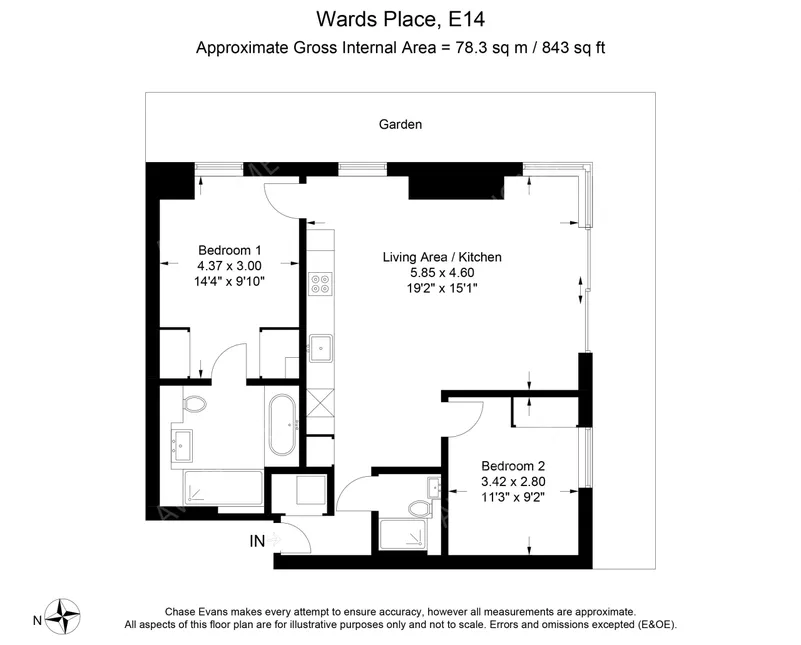 倫敦租房Wards Place 2B