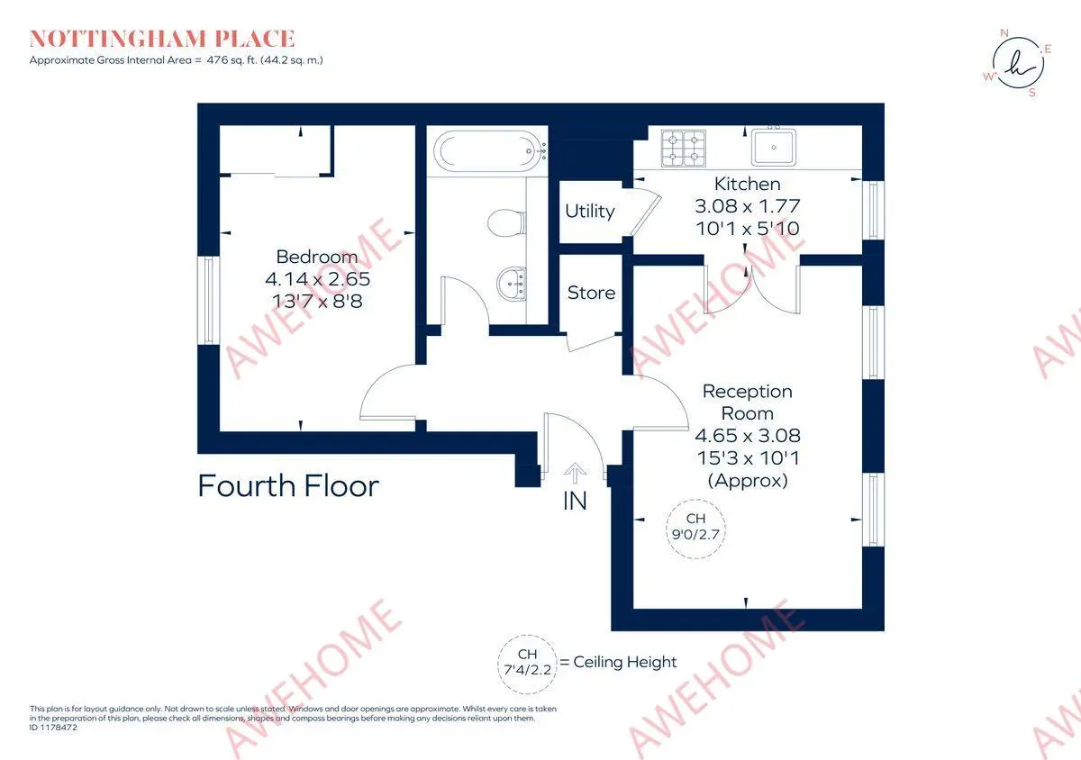 倫敦租房Nottingham Place 1B