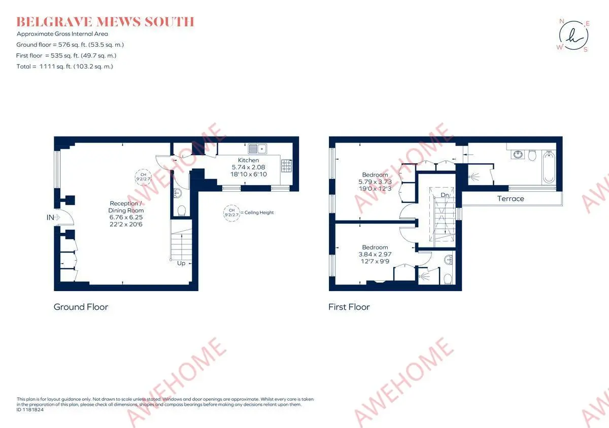 倫敦租房Belgrave Mews South 2B