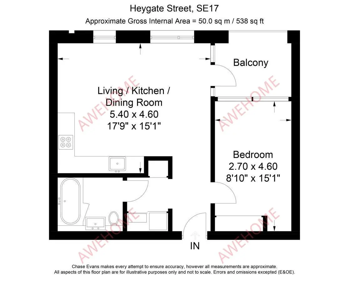 倫敦租房Heygate Street 1B