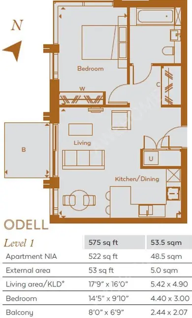 倫敦租房Odell House 1B