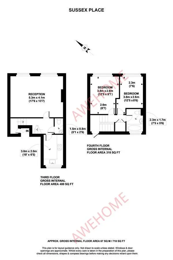 倫敦租房Sussex Place 2B