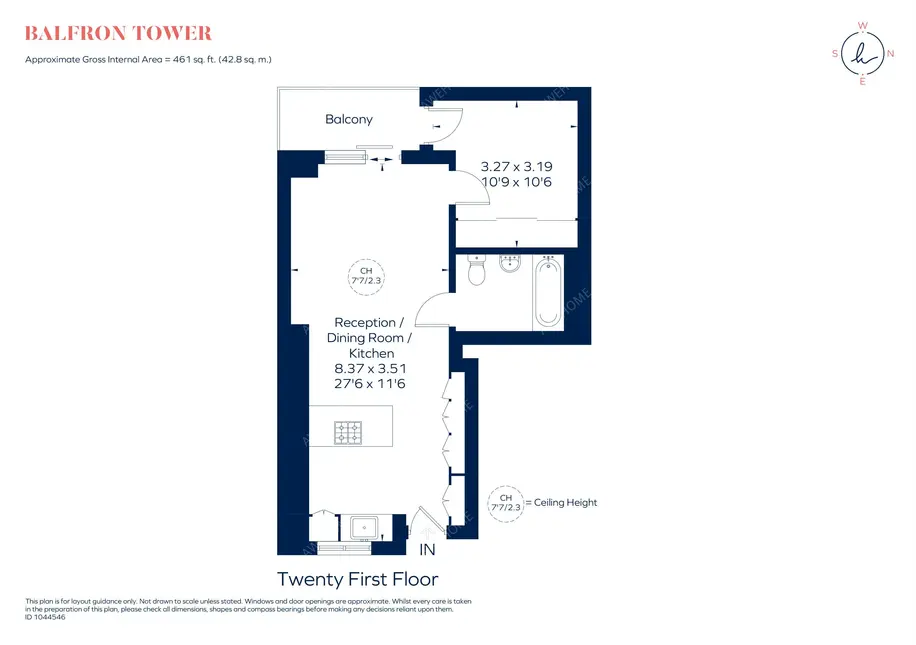 倫敦租房Balfron Tower 1B