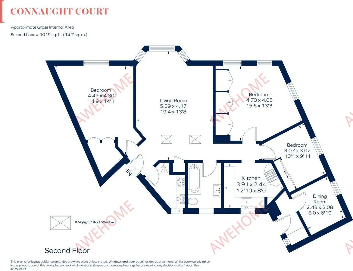 倫敦租房Connaught Street 3B