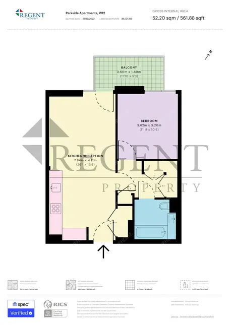 倫敦租房Parkside Apartments 1B