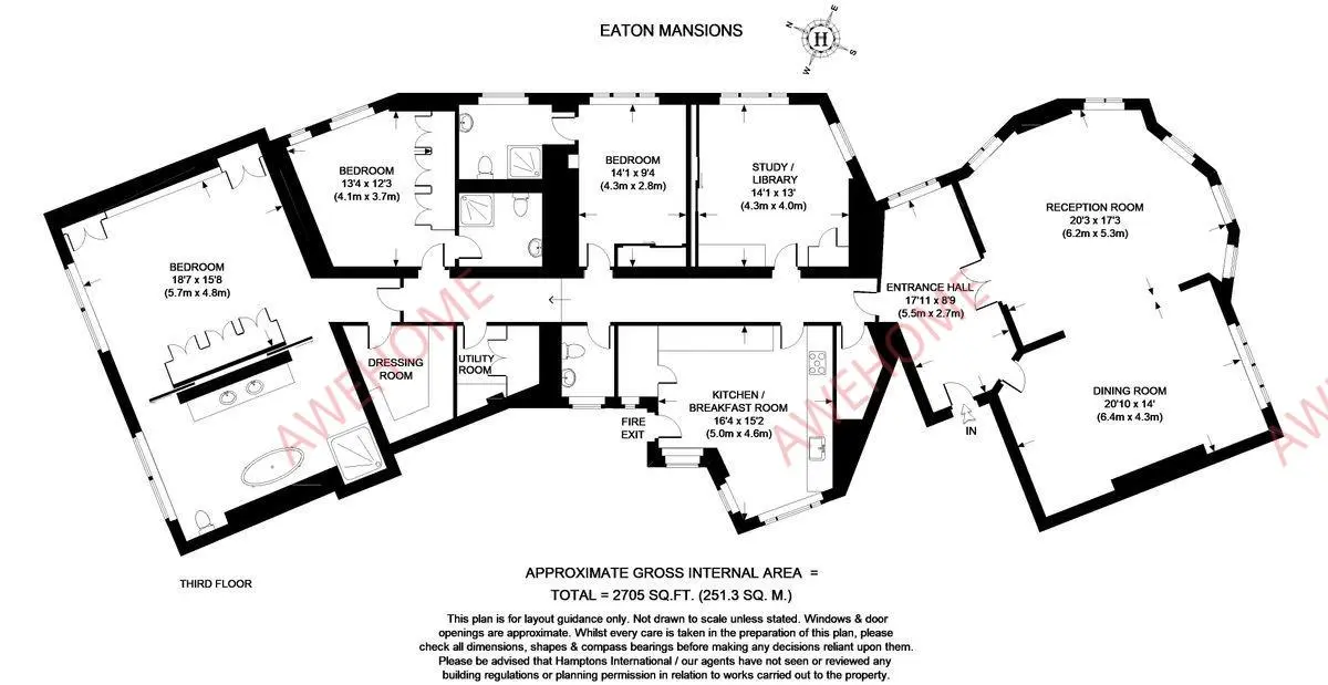 倫敦租房Cliveden Place 3B