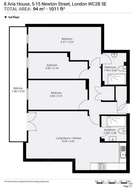 倫敦租房Aria House 3B