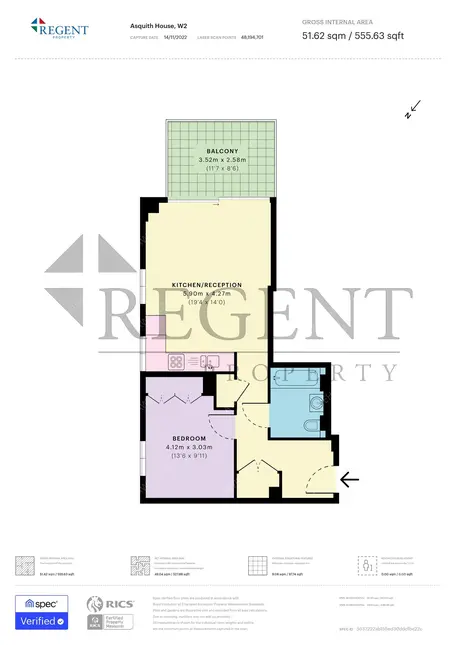 倫敦租房Asquith House 1B