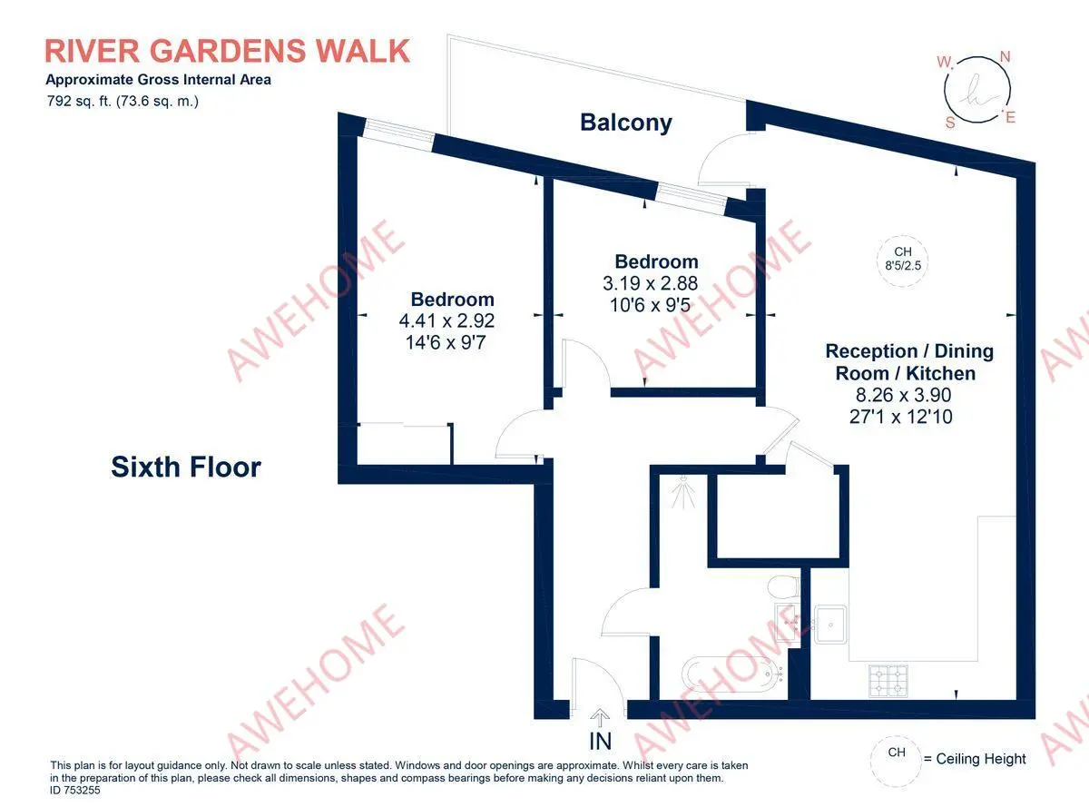 倫敦租房River Gardens Walk 2B