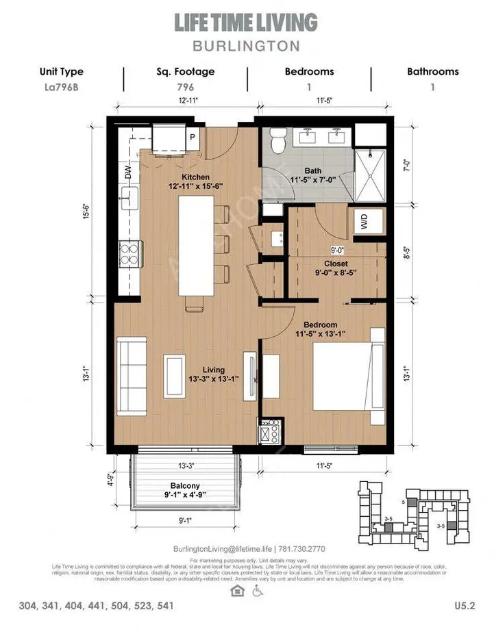 波士頓租房Life Time Living Burlington 3741A