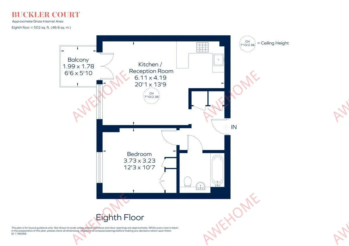 倫敦租房Buckler Court 1B