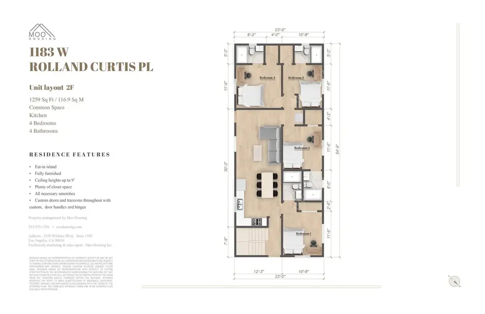 洛杉磯租房1181 Rolland Curtis Pl
