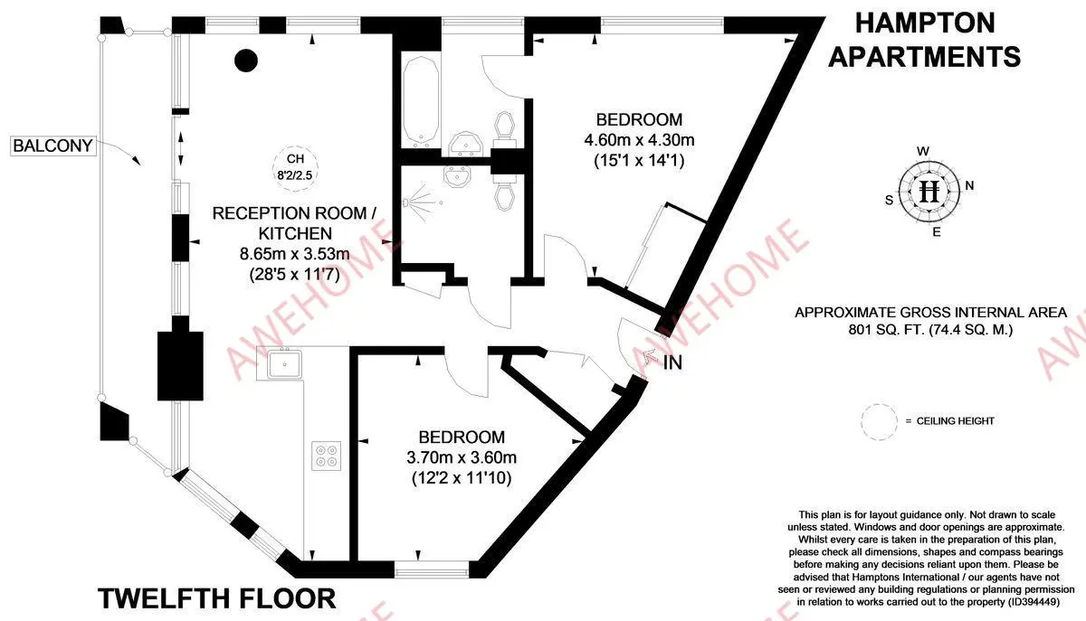 倫敦租房Hampton Apartments 2B