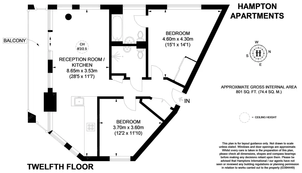倫敦租房Hampton Apartments 2B