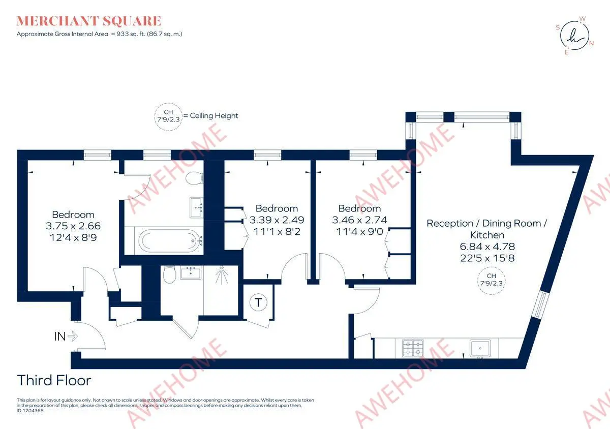 倫敦租房Merchant Square East 3B