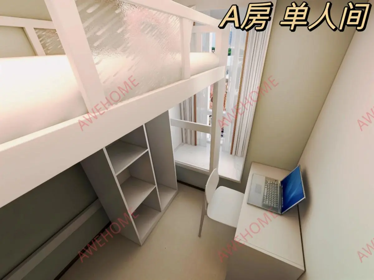 中國香港租房旺角 廣輝大廈25樓 四室一廚二衛 單人間x4(帶獨衛) 近都會理工城市浸會