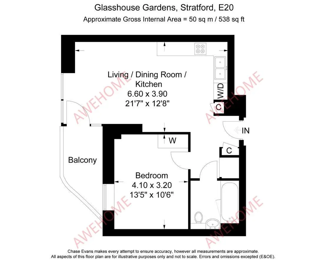 倫敦租房Glasshouse Gardens 1B