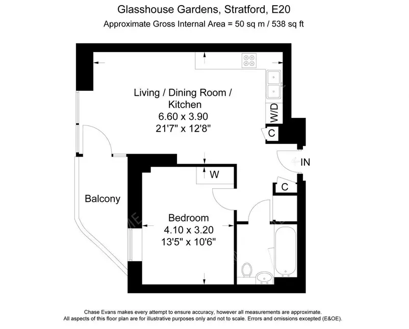 倫敦租房Glasshouse Gardens 1B