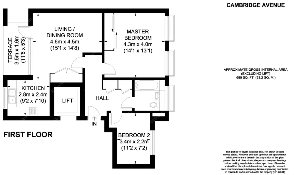 倫敦租房Cambridge Avenue 2B