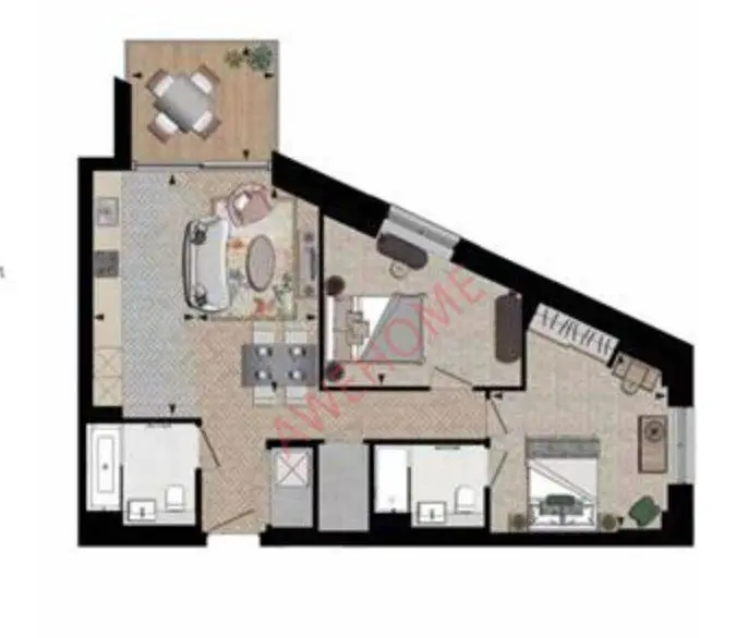 倫敦租房Skyline Apartments 2B