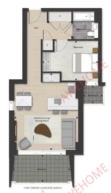 倫敦租房Aurora Apartments 1B