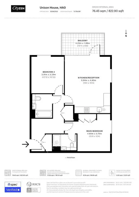 倫敦租房Unison House 2B