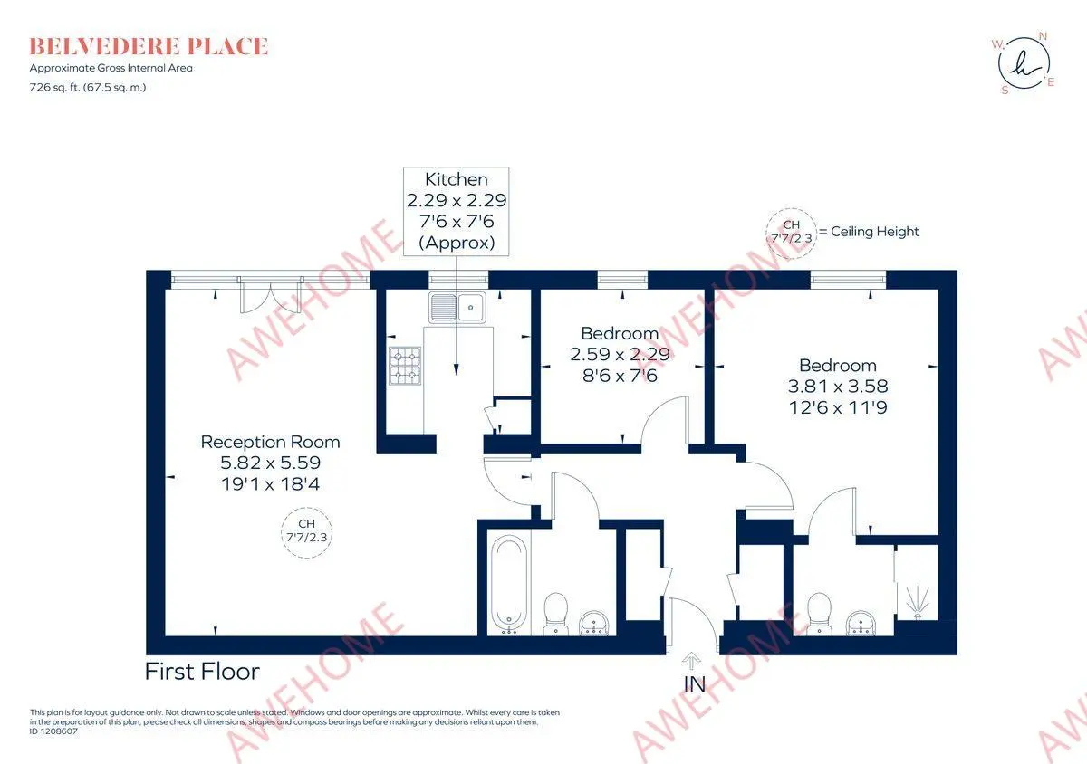 倫敦租房Belvedere Place 2B