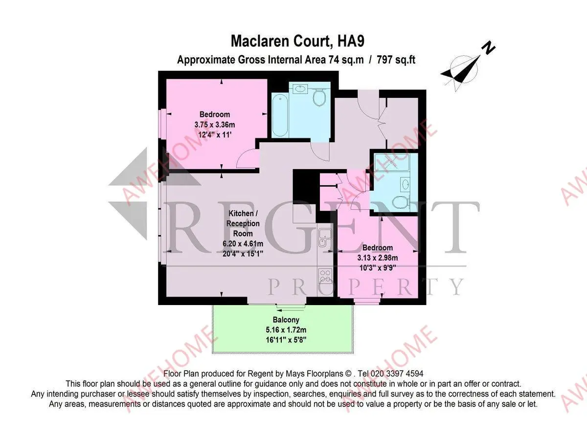 倫敦租房Maclaren Court 2B