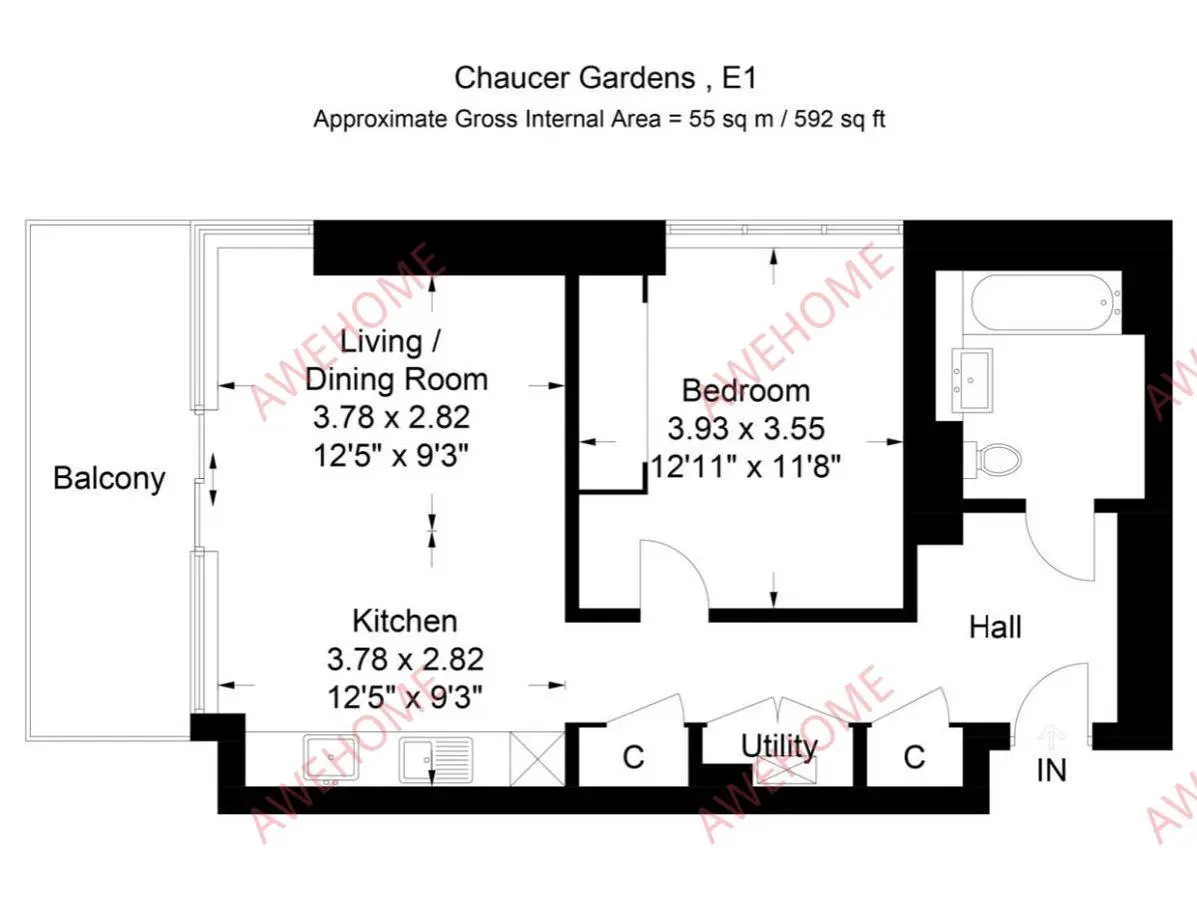 倫敦租房Kingwood House 1B