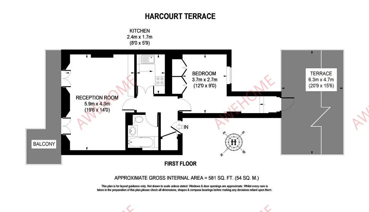 倫敦租房Harcourt Terrace 1B