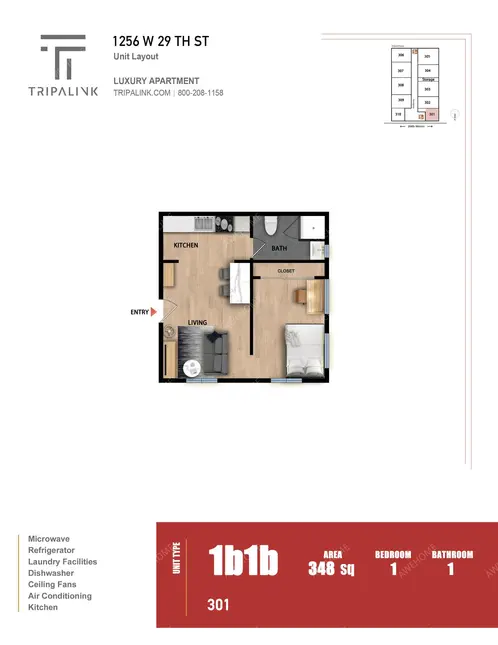 洛杉磯租房1256 W 29th St