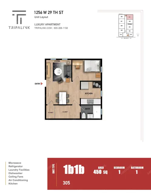 洛杉磯租房1256 W 29th St